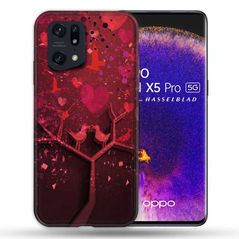 Coque Pour Oppo Find X5 Pro Amour Arbre