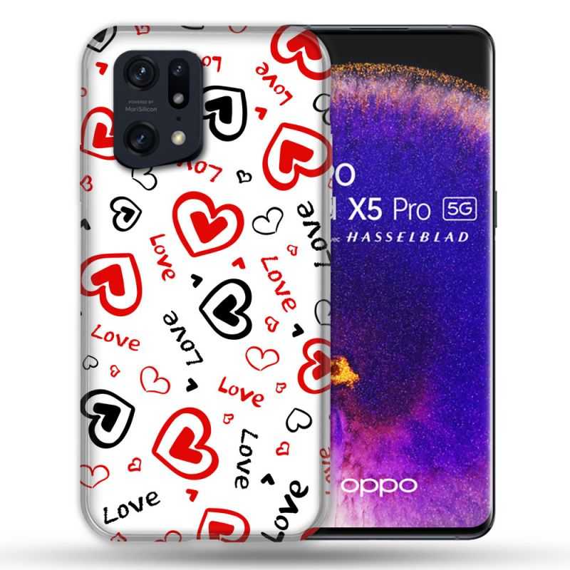 Coque Pour Oppo Find X5 Pro Amour Love
