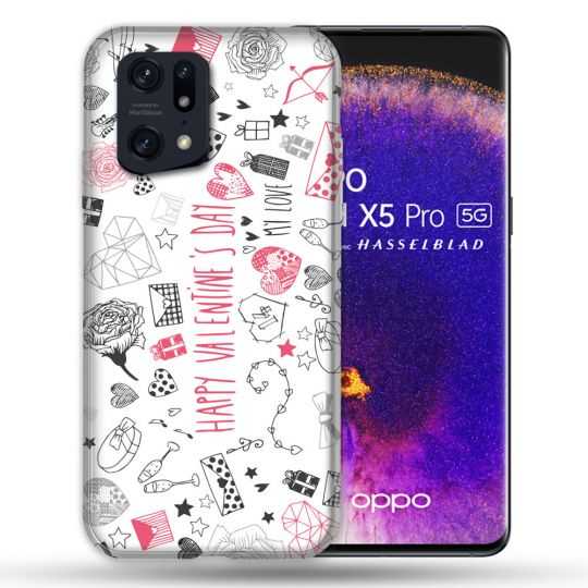 Coque Pour Oppo Find X5 Pro Amour Valentines