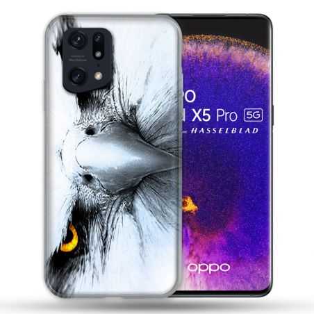 Coque Pour Oppo Find X5 Pro Animal Aigle Royal Blanc