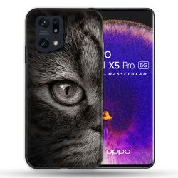 Coque Pour Oppo Find X5 Pro Animal Chat Gris