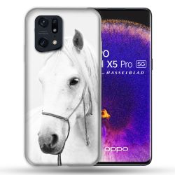 Coque Pour Oppo Find X5 Pro Animal Cheval Cristal