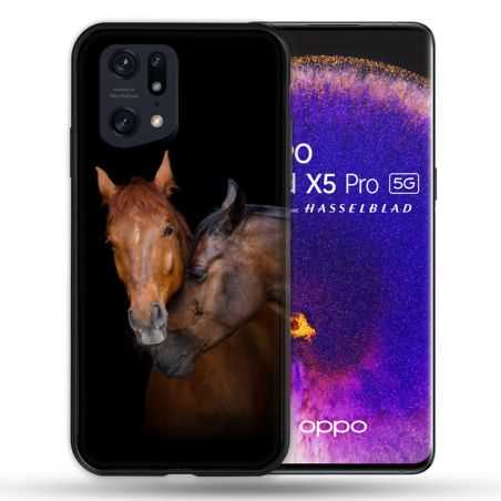 Coque Pour Oppo Find X5 Pro Animal Cheval Marron