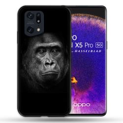 Coque Pour Oppo Find X5 Pro Animal Gorille Noir