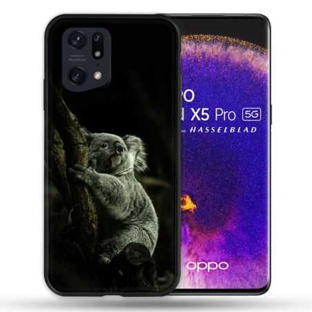 Coque Pour Oppo Find X5 Pro Animal Koala Noir