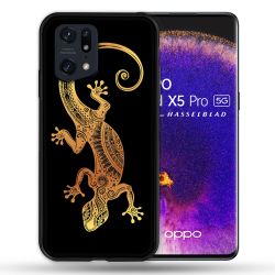Coque Pour Oppo Find X5 Pro Animal Lezard Noir