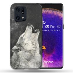 Coque Pour Oppo Find X5 Pro Animal Loup Hurlement