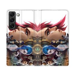 Housse Cuir Portefeuille Pour Samsung Galaxy S22 Ultra Arcane Jynx Sœur