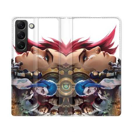 Housse Cuir Portefeuille Pour Samsung Galaxy S22 Ultra Arcane Jynx Sœur