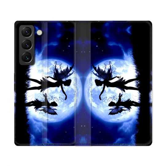 Housse Cuir Portefeuille Pour Samsung Galaxy S22 Ultra Fantastique Fee Lune