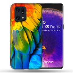 Coque Pour Oppo Find X5 Pro Animal Perroquet Plume