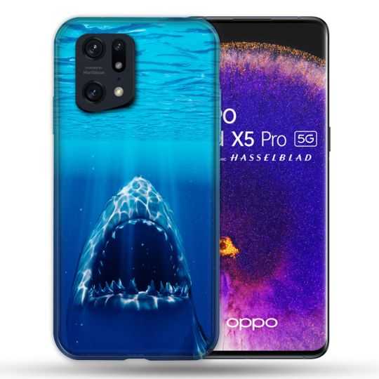 Coque Pour Oppo Find X5 Pro Animal Requin Dent