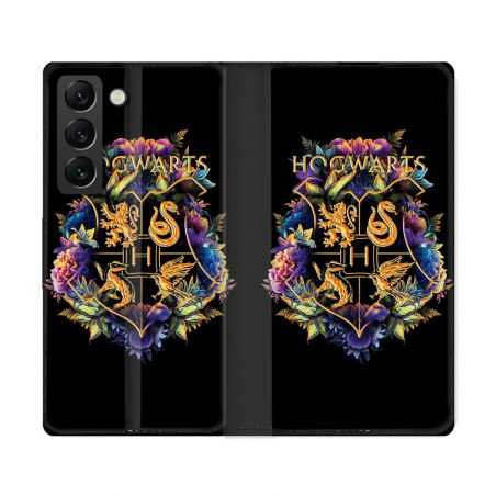Housse Cuir Portefeuille Pour Samsung Galaxy S22 Ultra Harry Potter Hogwarts