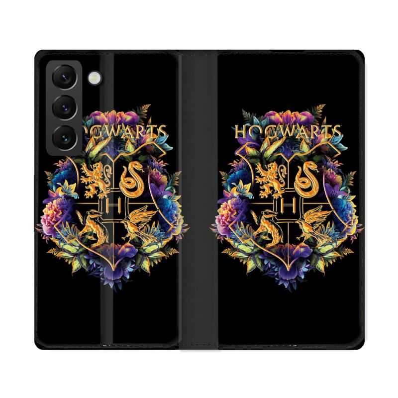 Housse Cuir Portefeuille Pour Samsung Galaxy S22 Ultra Harry Potter Hogwarts