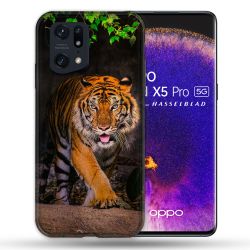 Coque Pour Oppo Find X5 Pro Animal Tigre Jungle