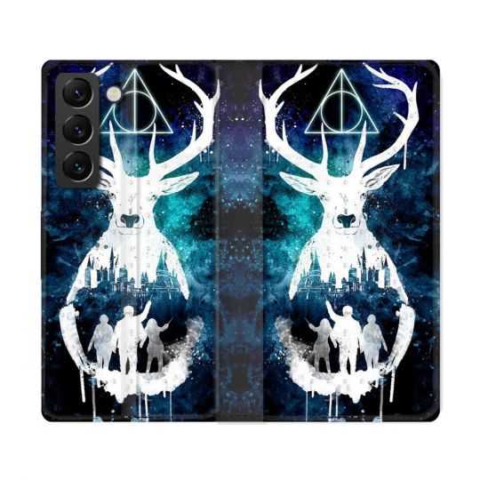 Housse Cuir Portefeuille Pour Samsung Galaxy S22 Ultra Harry Potter Patronome