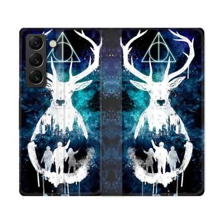 Housse Cuir Portefeuille Pour Samsung Galaxy S22 Ultra Harry Potter Patronome