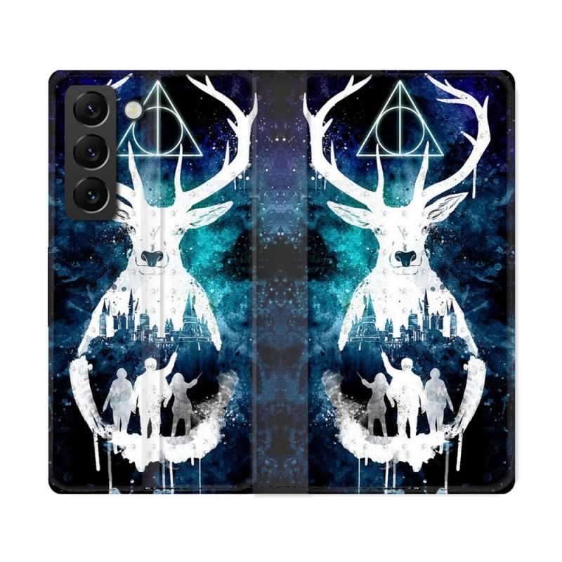 Housse Cuir Portefeuille Pour Samsung Galaxy S22 Ultra Harry Potter Patronome