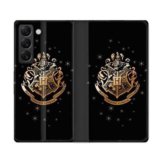 Housse Cuir Portefeuille Pour Samsung Galaxy S22 Ultra Harry Potter Poudlard