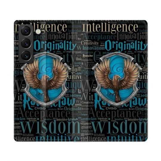 Housse Cuir Portefeuille Pour Samsung Galaxy S22 Ultra Harry Potter Serdaigle