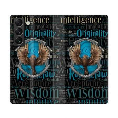 Housse Cuir Portefeuille Pour Samsung Galaxy S22 Ultra Harry Potter Serdaigle