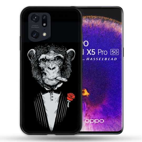 Coque Pour Oppo Find X5 Pro Decale Singe Mafia