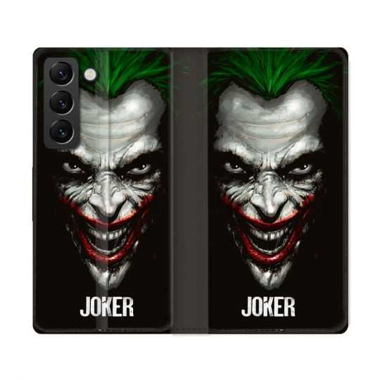 Housse Cuir Portefeuille Pour Samsung Galaxy S22 Ultra Joker Noir