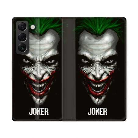Housse Cuir Portefeuille Pour Samsung Galaxy S22 Ultra Joker Noir