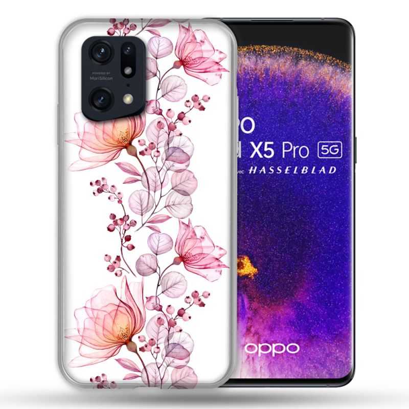 Coque Pour Oppo Find X5 Pro Fleur Eclosion