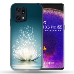 Coque Pour Oppo Find X5 Pro Fleur Lotus Blanc