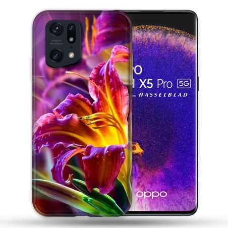 Coque Pour Oppo Find X5 Pro Fleur Lys Color