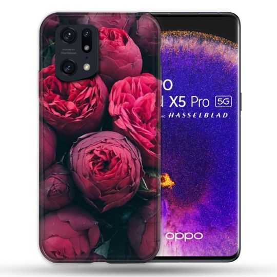 Coque Pour Oppo Find X5 Pro Fleur Pivoine