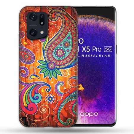 Coque Pour Oppo Find X5 Pro Fleur Psychedelic