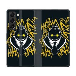 Housse Cuir Portefeuille Pour Samsung Galaxy S22 Ultra Manga Assassination Classroom Kuro Noir