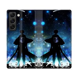 Housse Cuir Portefeuille Pour Samsung Galaxy S22 Ultra Manga Attaque Titans Levi