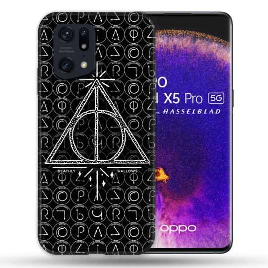 Coque Pour Oppo Find X5 Pro Harry Potter Hollows Triangle Noir