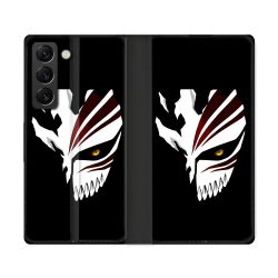 Housse Cuir Portefeuille Pour Samsung Galaxy S22 Ultra Manga Bleach Masque
