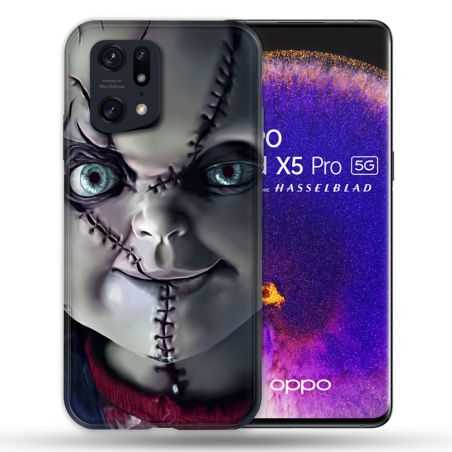Coque Pour Oppo Find X5 Pro Horreur Chucky Cicatrice