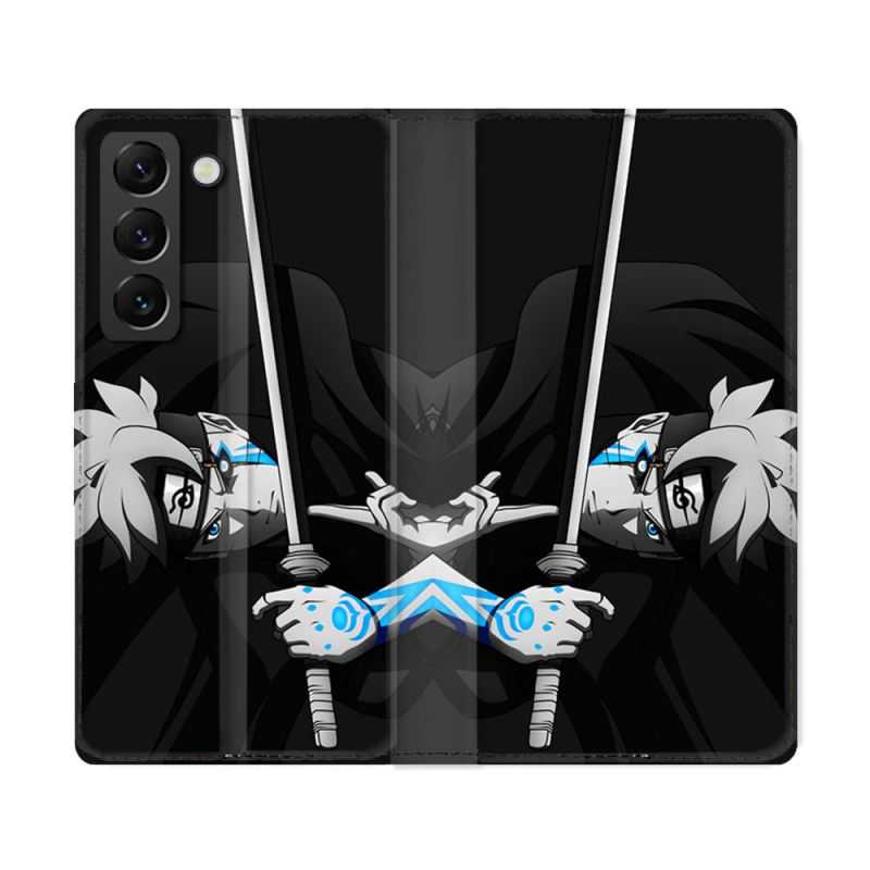 Housse Cuir Portefeuille Pour Samsung Galaxy S22 Ultra Manga Boruto Epée