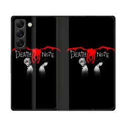 Housse Cuir Portefeuille Pour Samsung Galaxy S22 Ultra Manga Death Note Noir