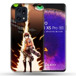 Coque Pour Oppo Find X5 Pro Manga Attaque Titans Eren Eclair