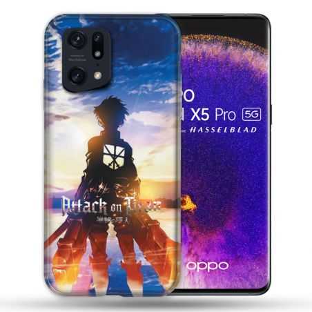 Coque Pour Oppo Find X5 Pro Manga Attaque Titans Soleil