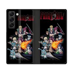 Housse Cuir Portefeuille Pour Samsung Galaxy S22 Ultra Manga Fairy Tail Logo Team