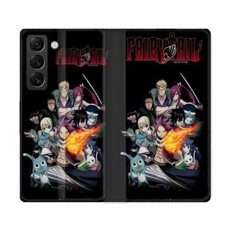 Housse Cuir Portefeuille Pour Samsung Galaxy S22 Ultra Manga Fairy Tail Logo Team