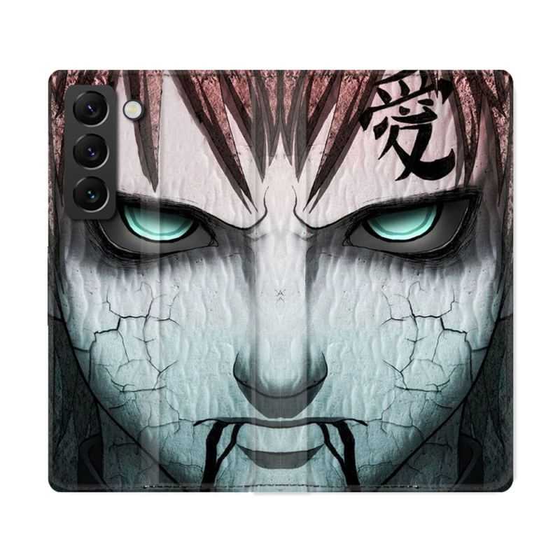 Housse Cuir Portefeuille Pour Samsung Galaxy S22 Ultra Manga Naruto Gaara