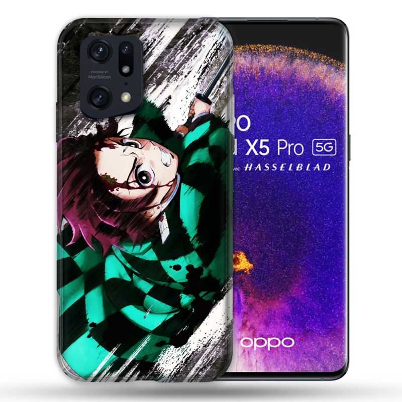 Coque Pour Oppo Find X5 Pro Manga Demon Slayer Tanjiro