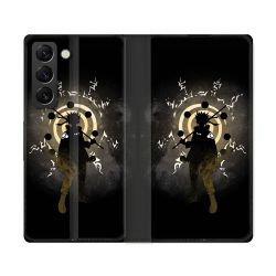 Housse Cuir Portefeuille Pour Samsung Galaxy S22 Ultra Manga Naruto Sage