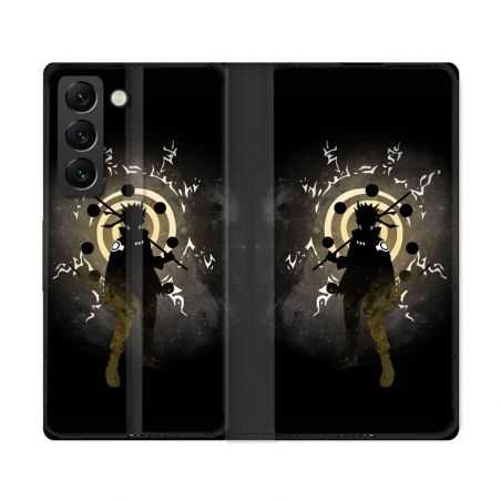 Housse Cuir Portefeuille Pour Samsung Galaxy S22 Ultra Manga Naruto Sage