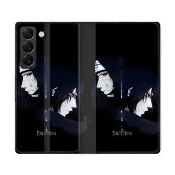 Housse Cuir Portefeuille Pour Samsung Galaxy S22 Ultra Manga Naruto Sasuke Itachi