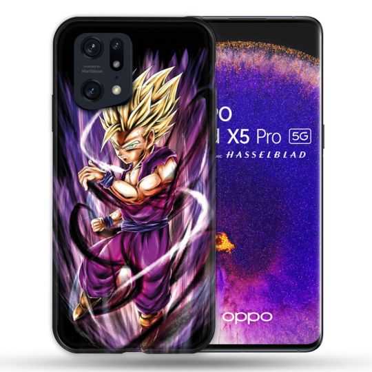 Coque Pour Oppo Find X5 Pro Manga Dragon Ball Sangohan Violet